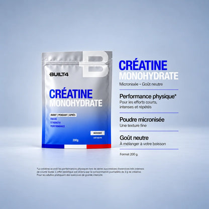 Built4 Créatine 200g neutre - micronised