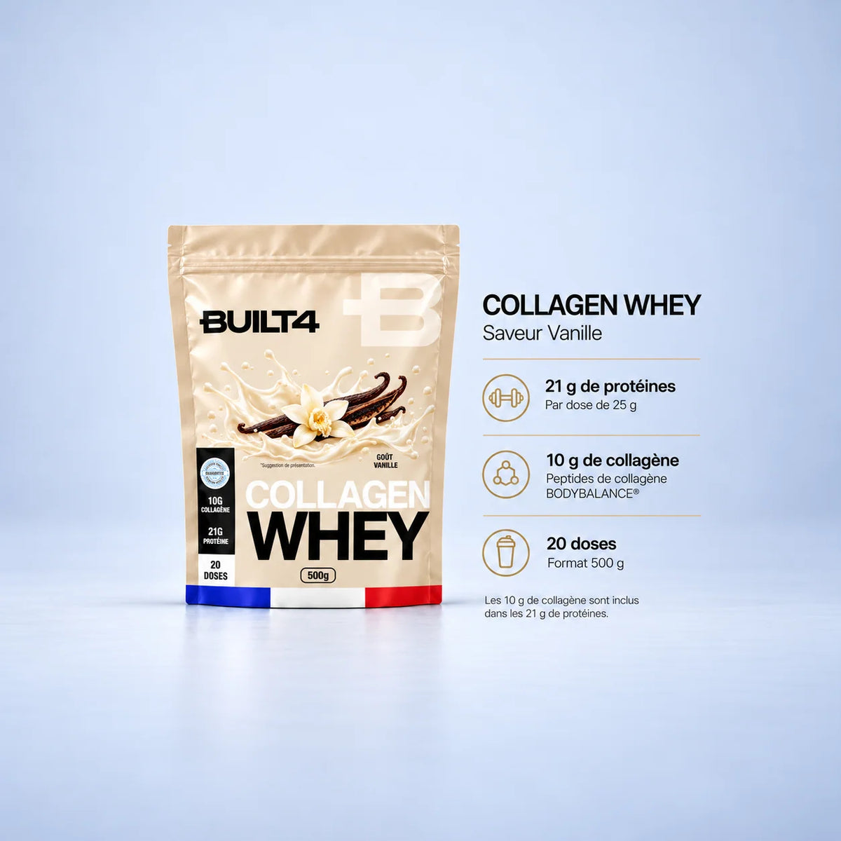 BUILT4 WHEY & COLLAGÈNE 500g